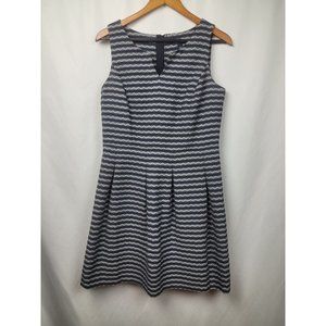 Tommy Hilfiger Women Dress Aztec Geometric Stripped Pattern Blue/ Gray Size 8